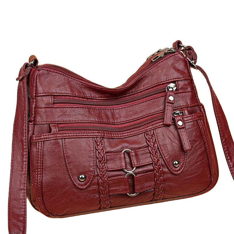 Grace’s Rivet-Accented Crossbody  Anti-Theft Crossbody Bag