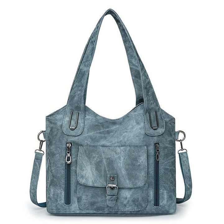 Elise’s Vintage Charm  Faux Leather Shoulder Bag