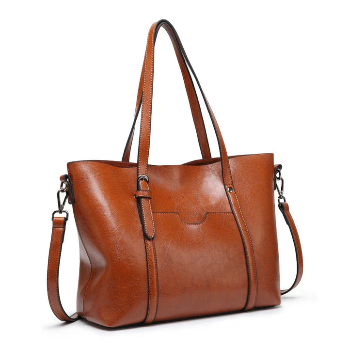 Anna's Luxe Classic  Faux Leather Shoulder Tote