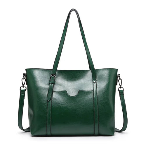 Anna's Luxe Classic  Faux Leather Shoulder Tote