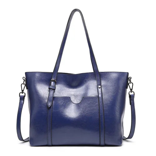 Anna's Luxe Classic  Faux Leather Shoulder Tote