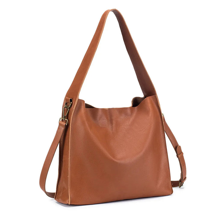 Grace’s Timeless Elegance  Genuine Cowhide Leather Tote Bag