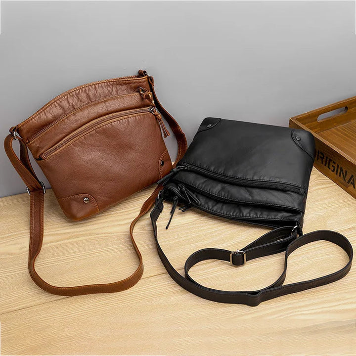 Grace’s Retro Charm  Soft Leather Anti-Theft Messenger Bag