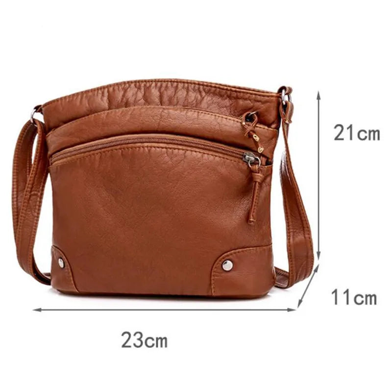 Grace’s Retro Charm  Soft Leather Anti-Theft Messenger Bag