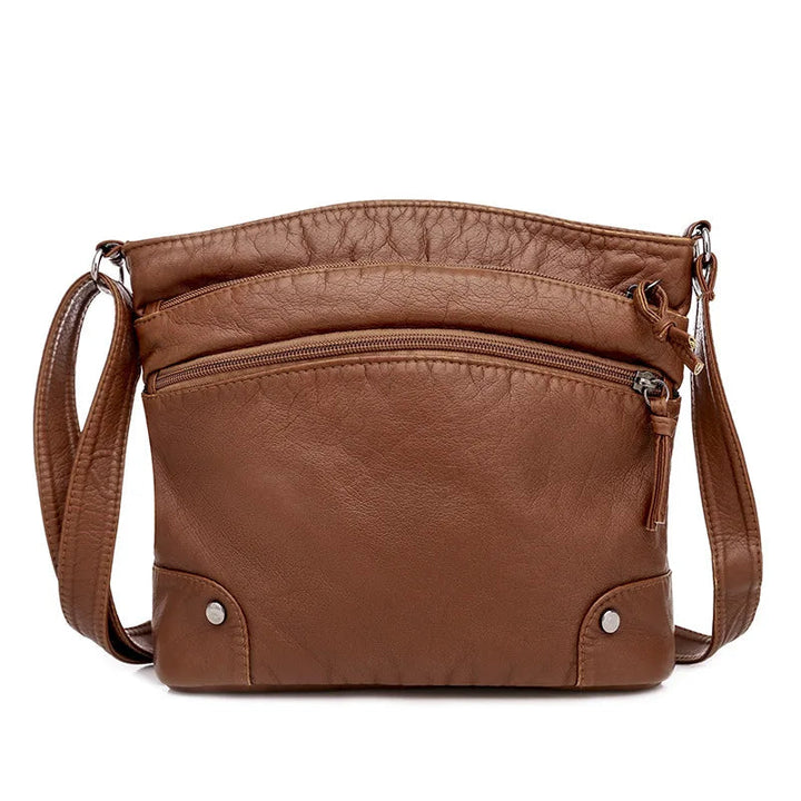 Grace’s Retro Charm  Soft Leather Anti-Theft Messenger Bag