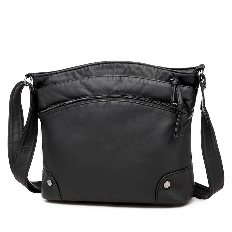 Grace’s Retro Charm  Soft Leather Anti-Theft Messenger Bag