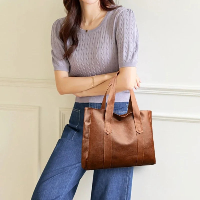 Grace’s Minimalist Luxe  Soft Leather Shoulder Bag