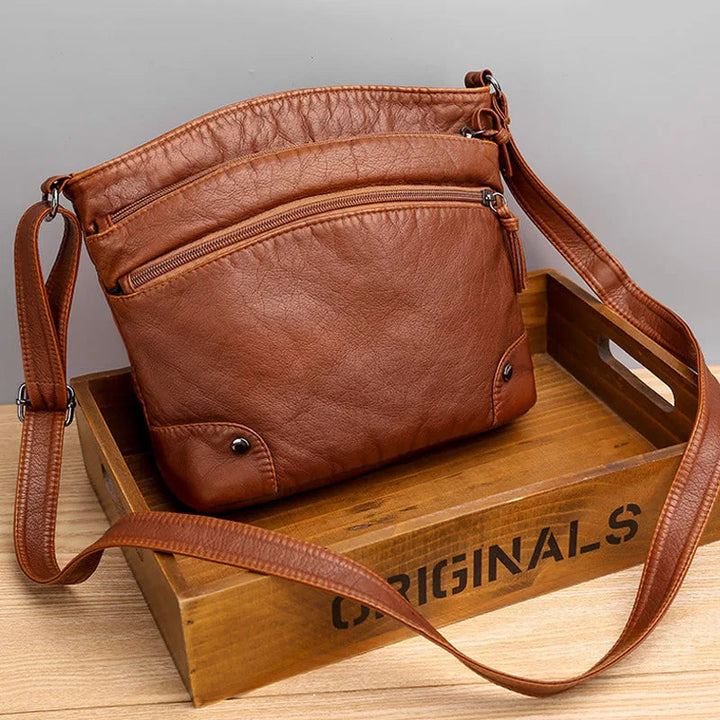 Grace’s Retro Charm  Soft Leather Anti-Theft Messenger Bag