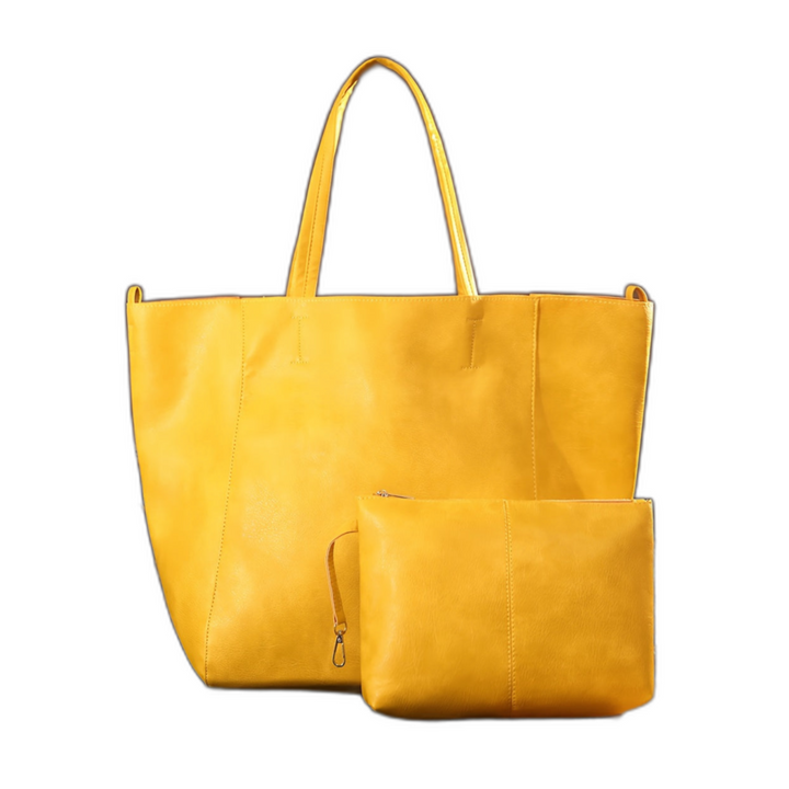 Renee’s Retro Softness  Large Capacity PU Leather Tote Bag